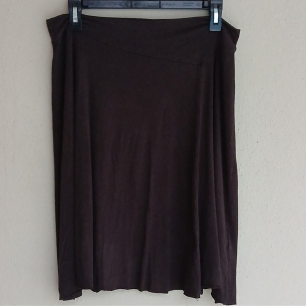 Three Dots Women’s Lightweight Chocolate Brown Skirt